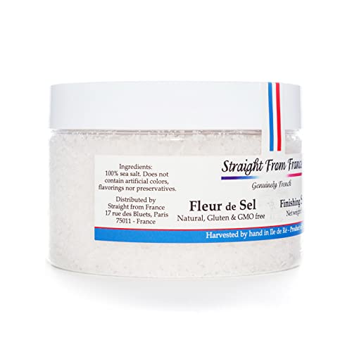 Straight from France French Fleur De Sel Finishing Sea Salt 8 Oz (Case of 12)