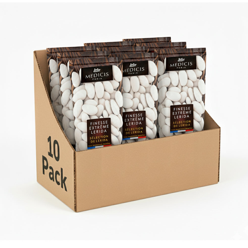 Medicis Premium Dragees, French Jordan Almonds, 75 Ct, 8.8 Oz, White (Case of 10)