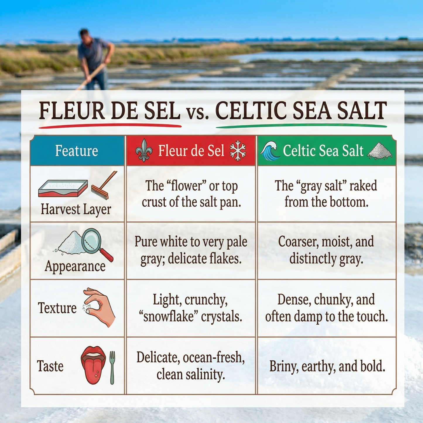 Straight from France French Fleur De Sel Finishing Sea Salt 8 Oz (Case of 12)