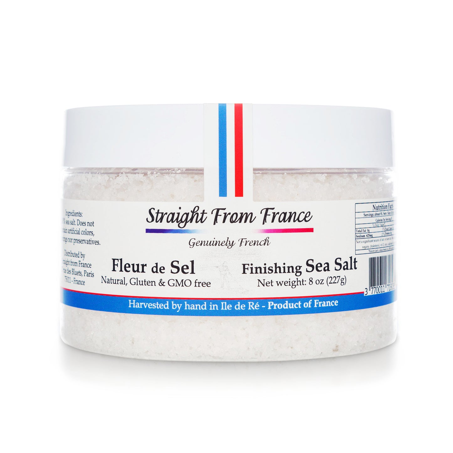 Straight from France French Fleur De Sel Finishing Sea Salt 8 Oz (Case of 12)